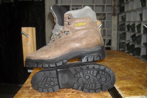 Resoled Asolo Hiking Boot with Vibram Bifida Sole